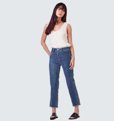 Mantou Charlie Raw Hem Jeans