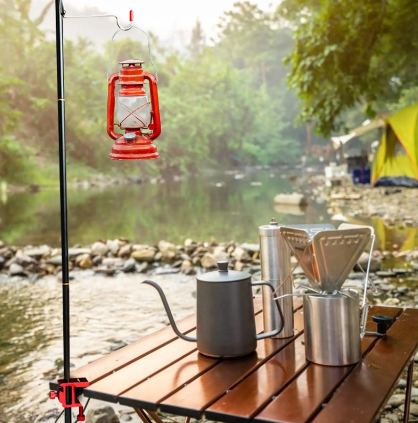 Camping Lamp Stand Clip Aluminum Alloy Table Clamp for Outdoor Light Pole Fixing Clip Outdoor Camping Accessories