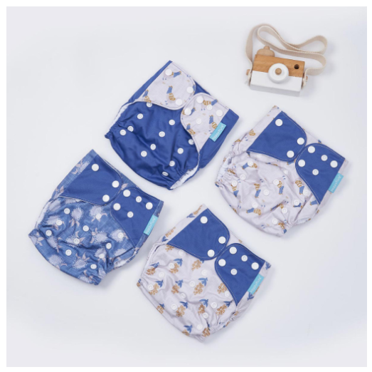 Happyflute Baby Reborn 4pcs set Washable Eco-friendly Baby Cloth Diaper Ecological Adjustable Nappy Reusable Diaper Fit 0-2year Set18