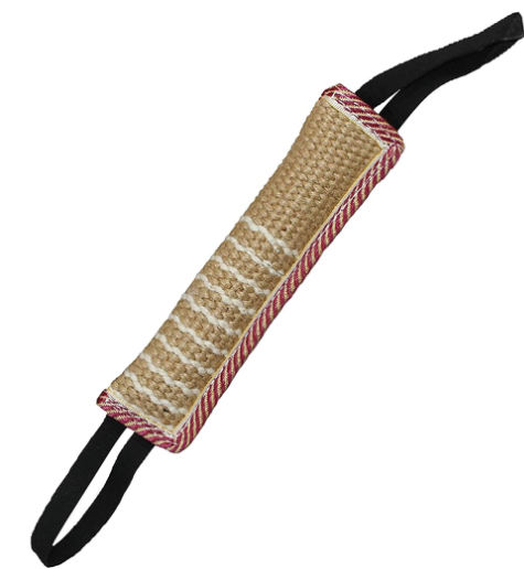 12Inch Dog Tug Toy Dog Bite Pillow Jute Bite Toy with 2 Handles for Tug of Chewing Puppy Training