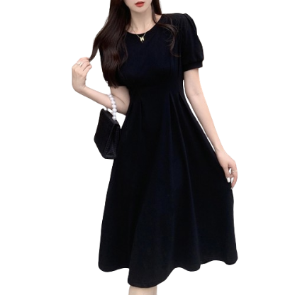 Lovito Women Casual Plain Pleated Dress LNE27262 (Multi-color)