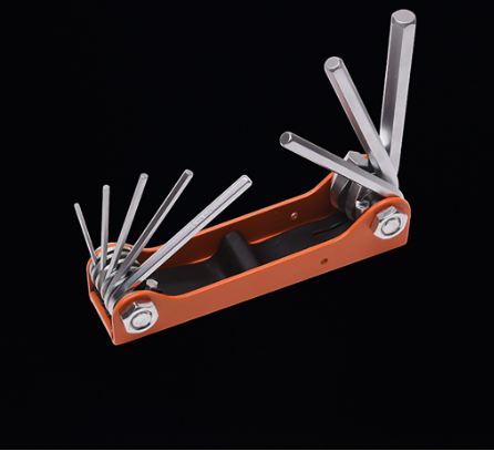 Harden 540611 8IN 1 Hex Key Torx Key Wrench Folding Allen Wrench Set with Phillips and Flathead Scre
