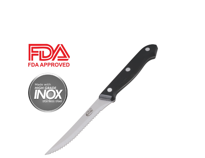 Chef's Gallery Steak Knife | 100% Food Grade Material | Stainless Steel | Dishwasher Safe | CG075-8B