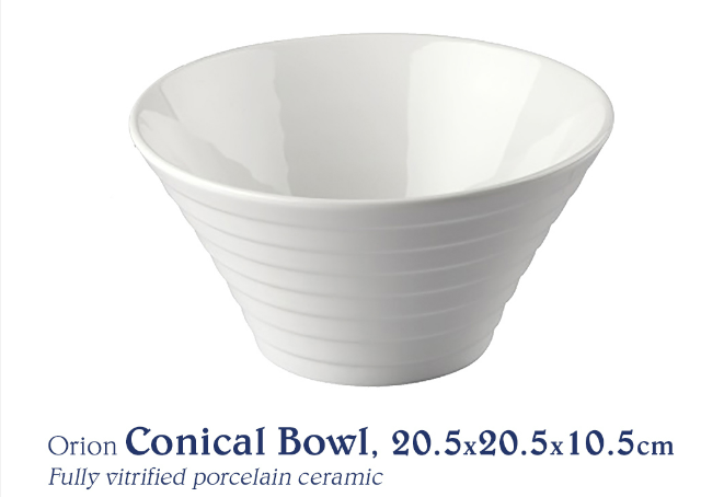 Chef's Classics Orion Ceramic Conical Bowl, 20.5x20.5x10.5cm