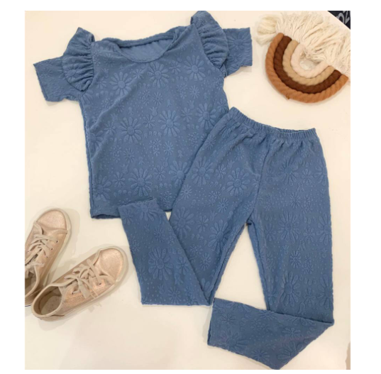 Gwen Kids Ruffle Sleeve Tee and Leggings Terno for Girls D22