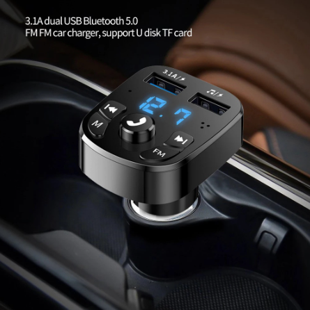 ODSCN Car Charger Dual USB Hands-free Wireless Bluetooth Car Audio Receiver Transmitter MP3 Player