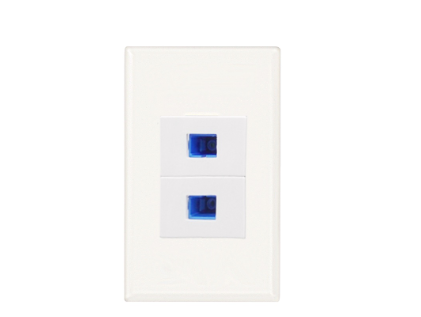 2 Ports Sc/Upc Optical Fiber Optic Wall Faceplate Female To Outlet For Internet