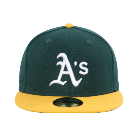 Oakland Athletics MLB AC Perf Yellow Green 59FIFTY Fitted Cap (ESSENTIAL)