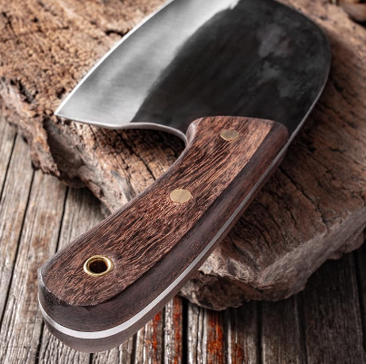 Traditional Handmade Forged Kitchen Knife Hammer Stainless Steel Chef's Chopper Cooking Knives