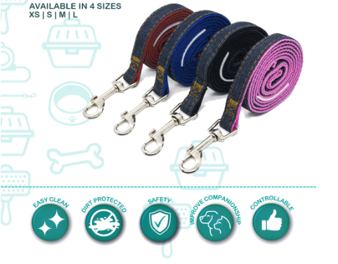 Doggo Denim Strong Leash (Large Size)