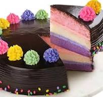 Chocolate rainbow cake
