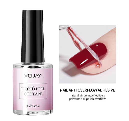 Gel Polish Latex Liquid Nail Simple Peel Off Cuticle Guard Twezzers Set For Nail Polish Nail Art Liquid Latex Barrier Protector Gel Polish