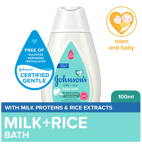Johnson's Milk + Rice Baby Bath 100ml - Baby Essentials, Baby Care, Baby Wash, Body Wash For Baby
