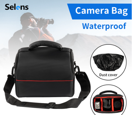 Selens Waterproof DSLR Travel Camera Bag Shoulder Lens Carry Case for Canon Nikon EOS
