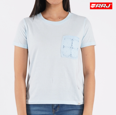 RRJ Basic Tees for Ladies Regular Fitting Shirt Trendy fashion T-Shirt for Ladies 126054 Blue