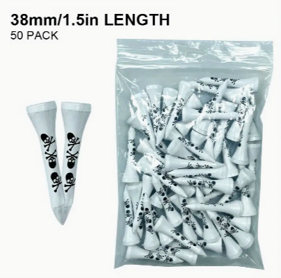 50Pcs 7cm/2.76inch, 3.8cm/1.5inch Creative Durable Skull Pattern Golf Tees