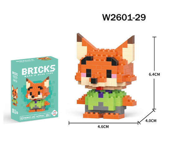 Mini Building Block Assembled Small Particles Bricks Toys For Kid Birthday Gift Cute Cartoon Blocks M19