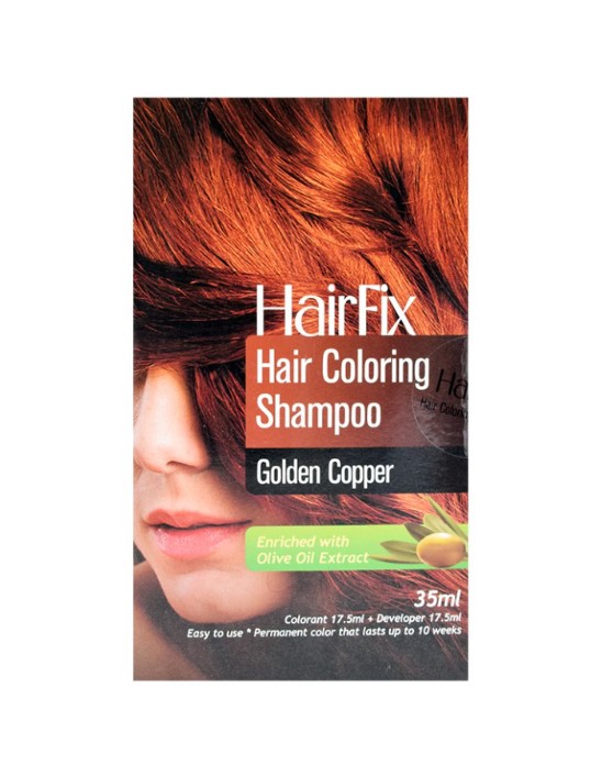 Hairfix Golden Copper Hair Color Shampoo 35ML