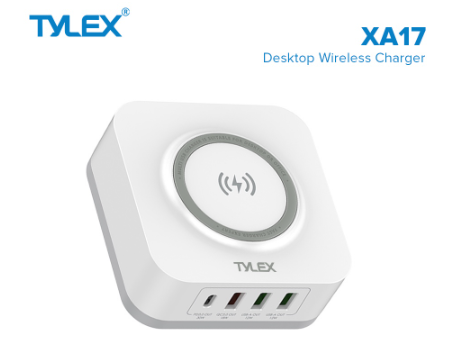 TYLEX XA17 Desktop Wireless Charger with Smart Chip, PD 30W Charging, QC 3.0 Charging, Fire Enclosure