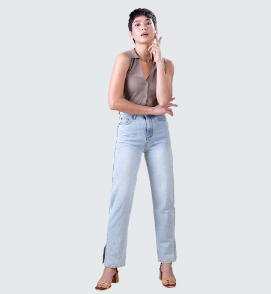 Mantou Adeline Straight Leg Jeans