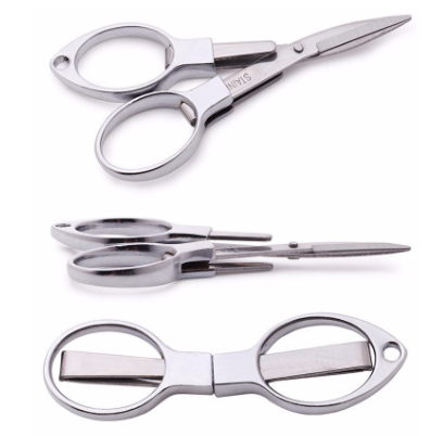 Rompin Outdoor Travel Scissors Folding Stainless Steel Fishing Pliers Tools Tackle Line Cutter