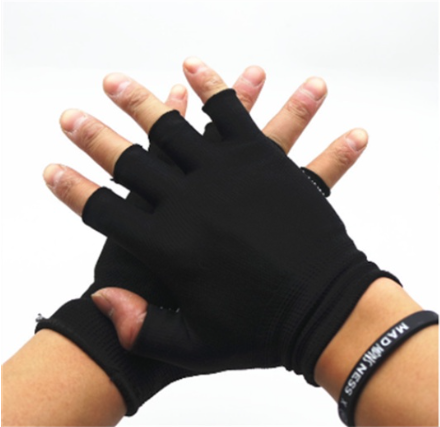 Half Finger Gloves & Arm Sleeves Sun Protection Pair Cycling Bundle Kit Bike Bicycle