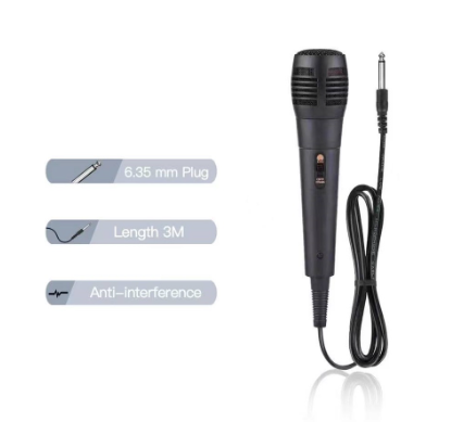 Professional Wired Dynamic Audio Vocal Microphone Mic Black