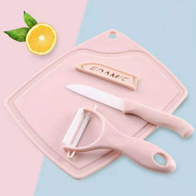 3in1 ceramic fruit knife peeling cutting board set practical recommendation