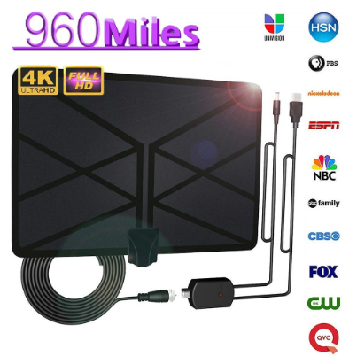 Newest TV Aerial Indoor Amplified Digital HDTV Antenna with 4K HD1080P DVB-T Freeview TV