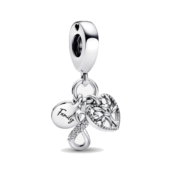 2023 New 925 Silver Pandora Charms Heart Love Family Bracelet Pendant Charm Jewelry S15