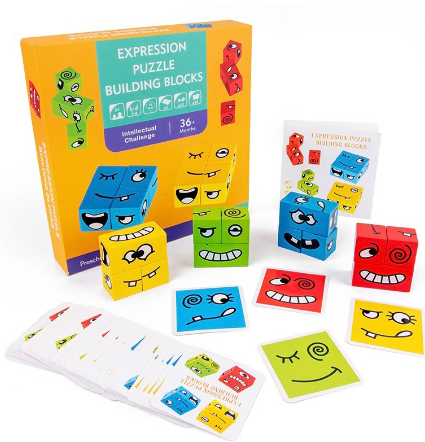 JLT Expression Puzzle Building Blocks Game