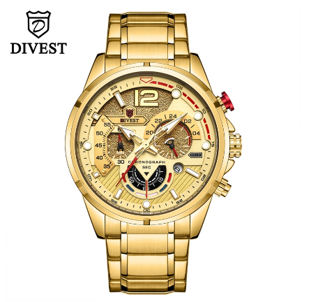 Original Brand DIVEST Men's Watches Top Luxury Fashion Sport Quartz Casual Chronograph Date Waterproof Men Watch 9039 M3