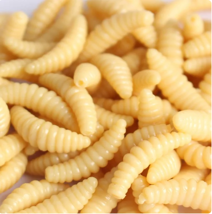 Maggot Soft Fishing Lure 50PCS 2cm 0.3g Smell Worms Glow Shrimps Ice Winter Fishing Silicone Artificial Bait Fishy