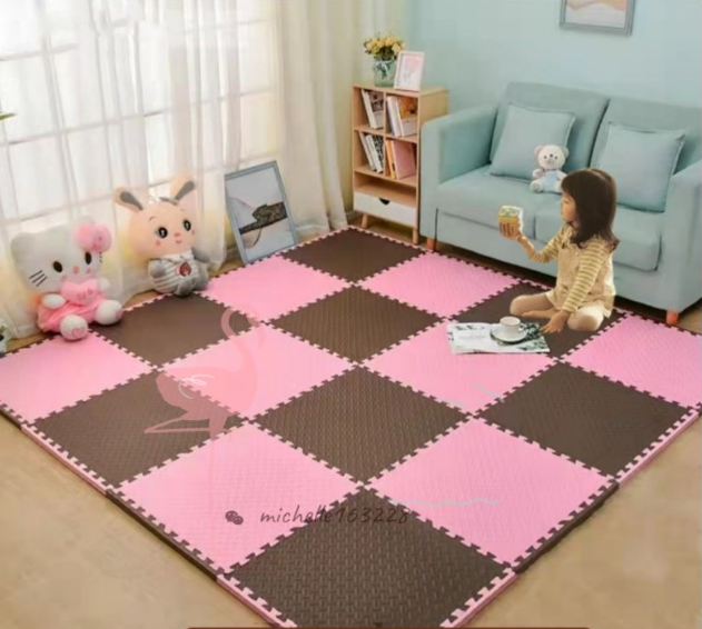 Puzzle Mat Thick 10pcs 30cmⅹ30cm (Leaf Pattern) Baby Playmat