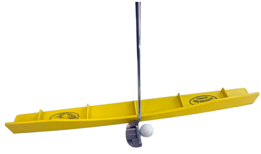 The Putting Arc - MS3 Model - Golf Training Aid Used to Perfect Your Putting and Reduce Your Score! - Practice and Master Your Putting Fundamentals! - Golden Yellow