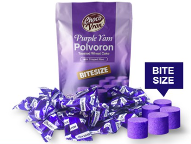 Chocovron Bitesize Ube (Purple Yam) Plain Polvoron  20pcs.