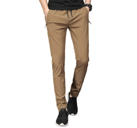 Ice Silk Korean Fashion Sweatpants Stretchable Trousers Pants For Men