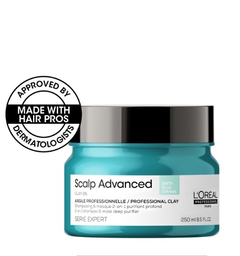 Professionnel Scalp Advanced Oily Scalp 2-in-1 Deep Purifying Clay Mask 250ML