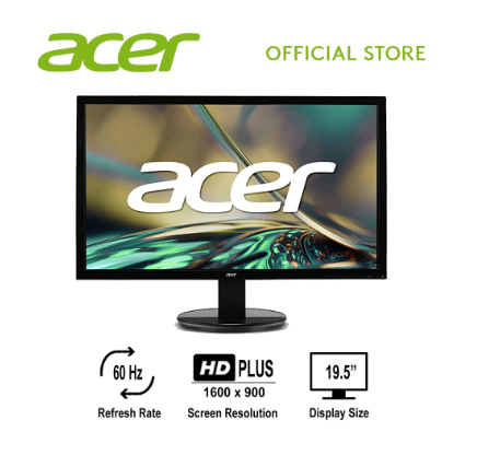 Acer K202HQL bi 19.5” HD+ 60Hz LED TN 5ms Ergonomic Tilt VisionCare Technology Monitor