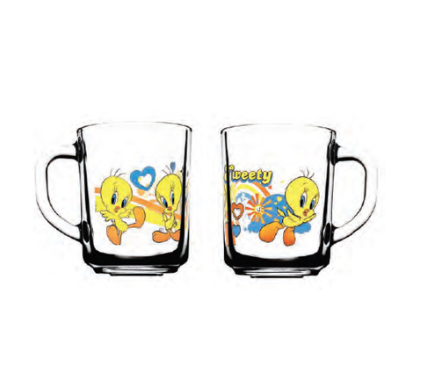 Pasabahce Tweety Mug 250cc 8 1/2oz, Set of 2 (97700TWT/2)