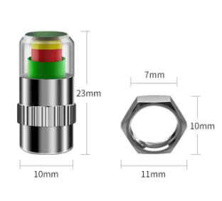 Car Tire Pressure Monitoring Valve Cap Cup Sensor Indicator 3 Color Eye Alert monitoring Tire Pressure Tools
