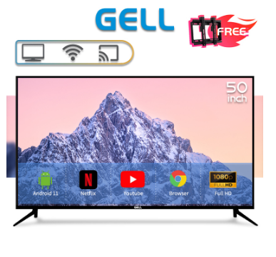 Gell Smart TV Android LED TV Full HD Bracket 50 Inches