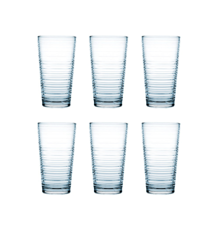 Pasabahce Granada Long Drink Coloured Glass 345cc 11¾oz, Set of 6 (Blue) (420525BLU 6s)