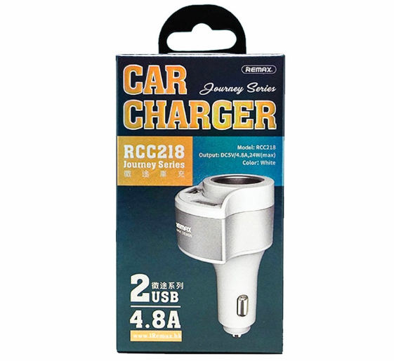 Remax Car Charger Journey Series 2USB 4.8A RCC218