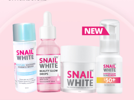 Snailwhite Hydration Perfection Essentials (Essence, Moisturizer, Beauty Glow Drops Sunscreen)
