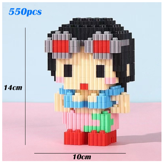 Lboyu One Piece Luffy Toys Cute Block Mini Character Building Block Children's Education Game 4