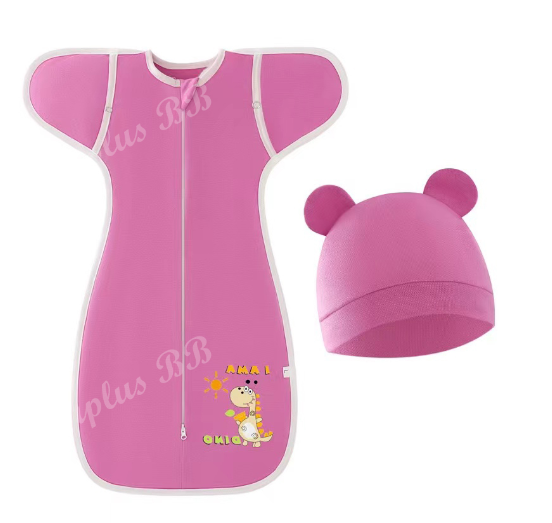 Muslim Swaddle Blanket Hat Set Swaddle Bedding Wrap Blanket Baby Swaddling Newborn Baby Swaddle D3