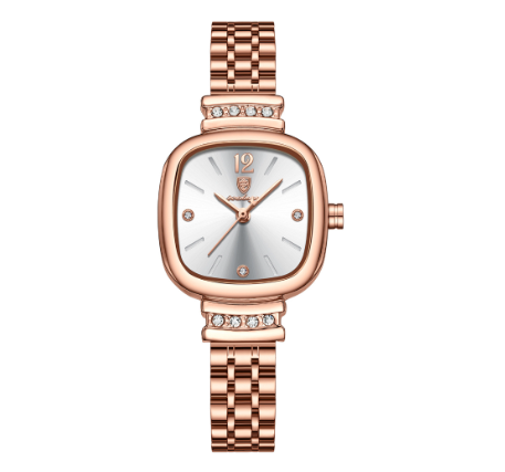 POEDAGAR rosegold watch for woman waterproof sale original korean style movemen imported from japan elegant stainless steel Watch STEEL WHITE