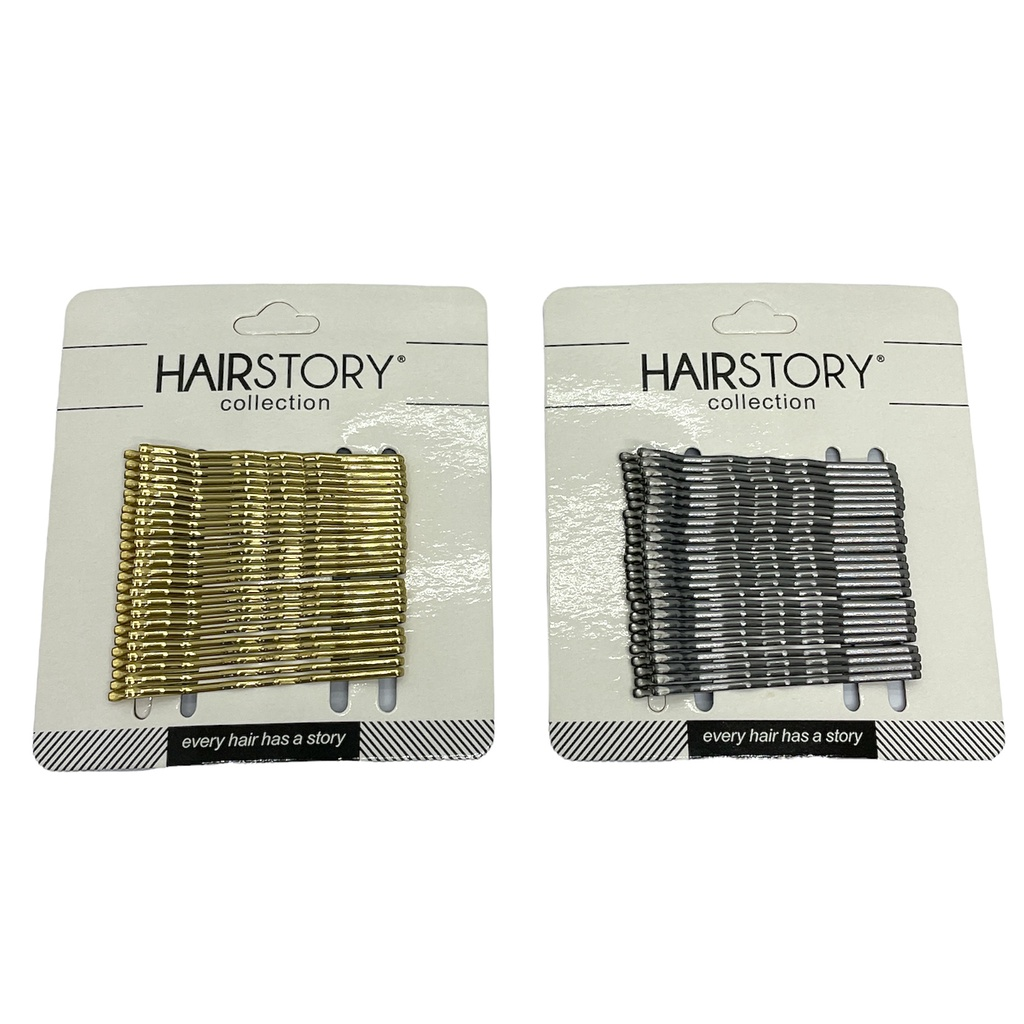 HAIRSTORY Classic Gold & Silver Bobby Hair Pins