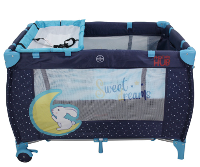 Phoenix Hub 9050 Character Baby Infant Crib Nursery Playpen w/ Built-In Mosquito Net & Diaper Changer